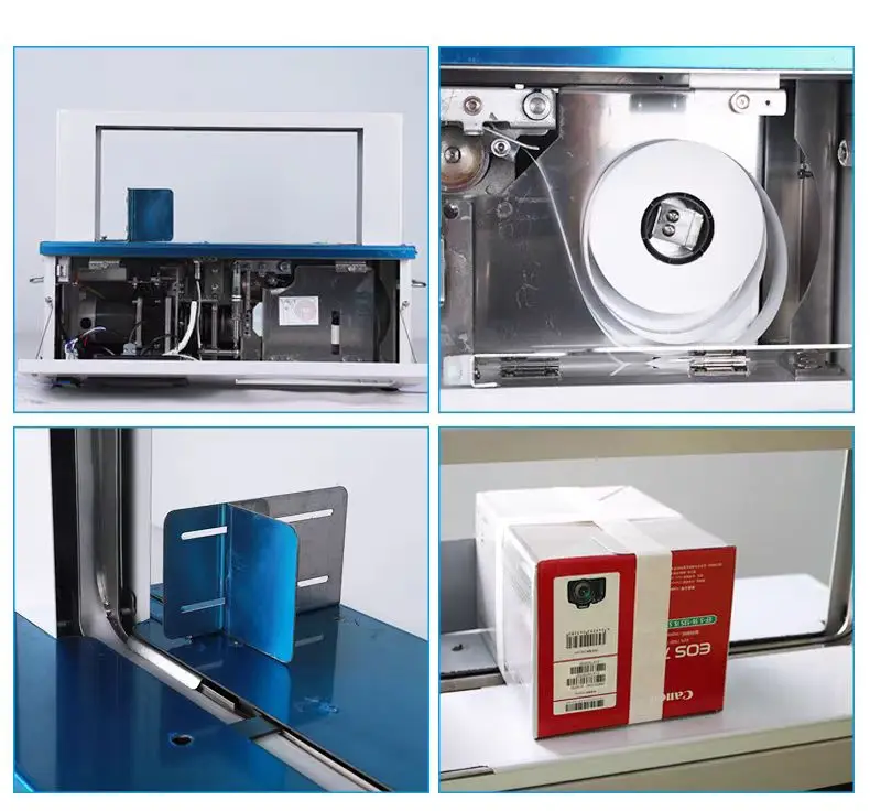 Automatic Small Opp Sealing Binding Machine Kraft Paper Bander Cash Tape Strapping Banding Machine