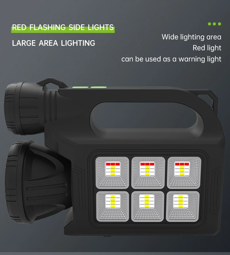 GDPLUS Solar Lighting System Kit 6000mah Battery Stepless Dimming Portable Solar Flashlight