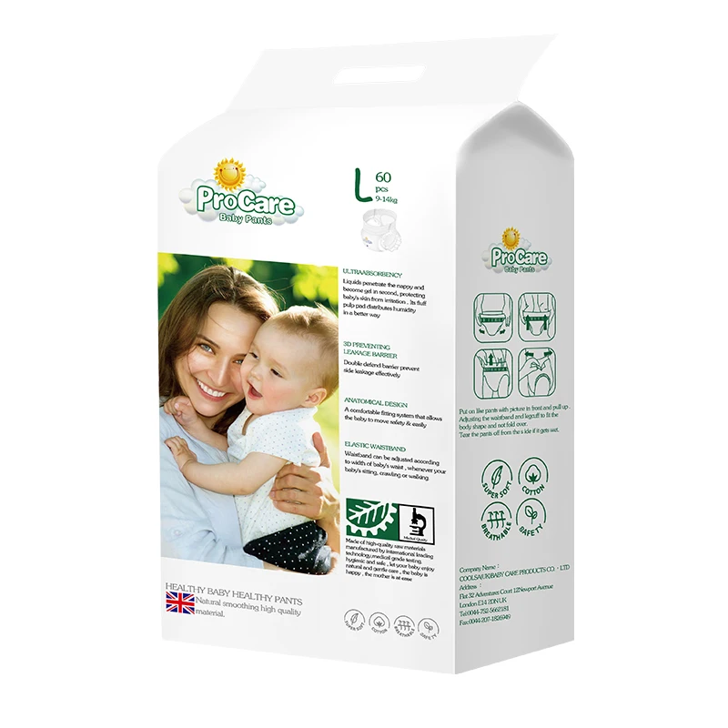 Procare Quality ultra Thin Disposable Baby Pull up Pants Diapers