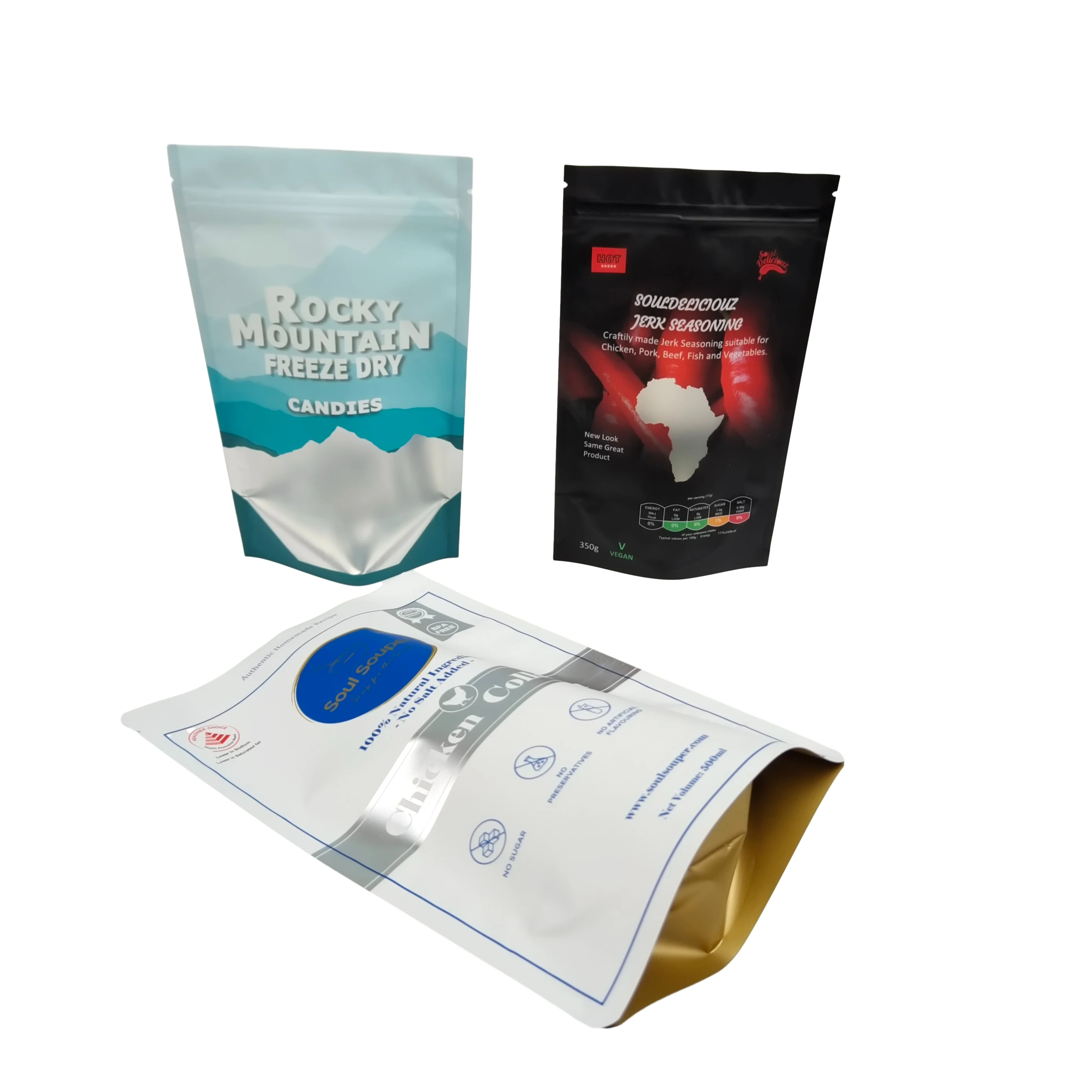 Recycle Plastic Ziplock Packaging Baggies Good Quality Bags Custom