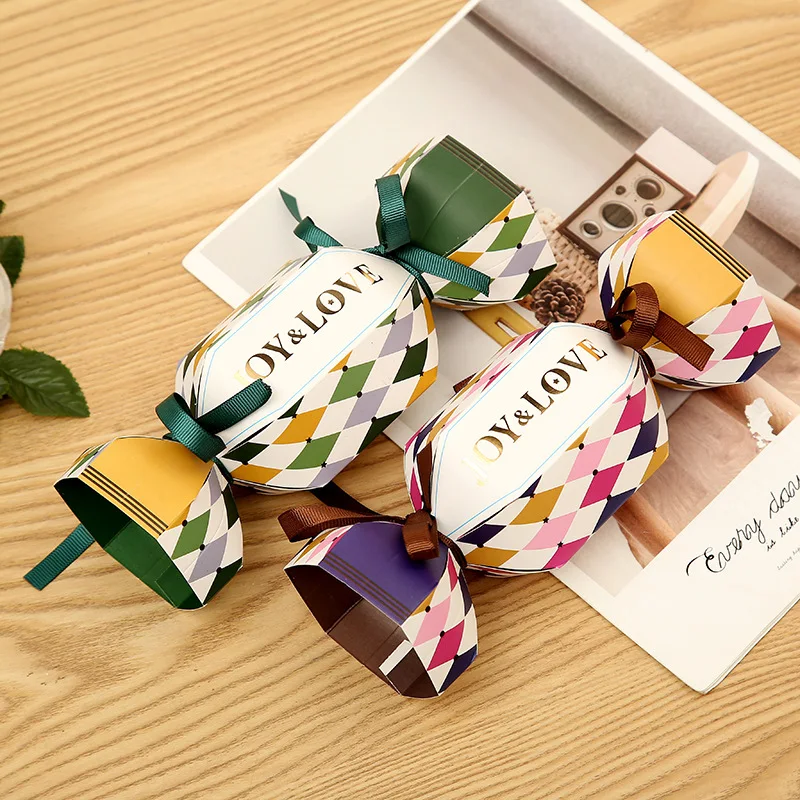 Multiple Colors Personalized Handmade Gift Candy Shape Wholesale Box Crackers Christmas