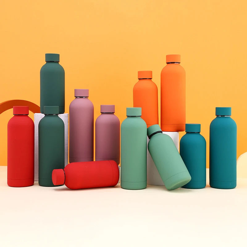 Wholesale Eco Custom Colorful Double Wall Thermo Flask 500ml Stainless  Steel Rubber Matte Paint Outdoor Small Mouth Water Bottle - China Insulated  Water Bottle and Stainless Steel Water Bottle price