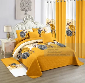 2026 Wholesale Bed Sheet king 12 Piece Bedding Set king Size with Carpet 12 Pcs Quilted Bedspread Bedding Set with Curtains