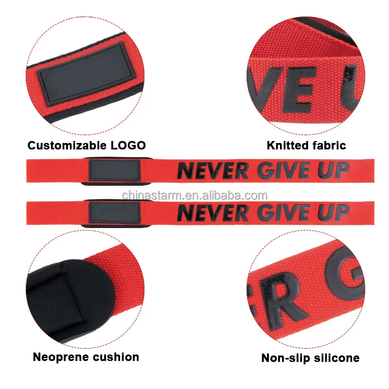 Gym Adjustable Weight Lifting Wrist Straps Fitness & Body Building