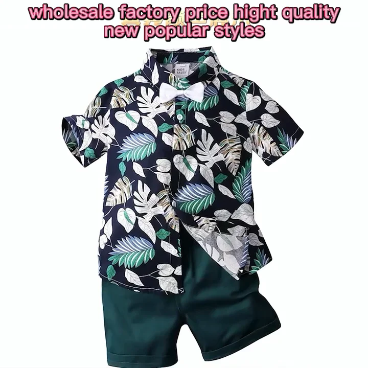 Summer Hot Baby Boy Clothes England Style Kids Sets Floral Printed ...