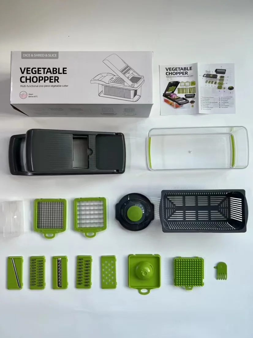 Brand: Multifuncional Type: Manual Vegetable Chopper Specs: 5 Blades,  Kitchen Gadget Keywords: Fruit Vegetable Tools, Potato