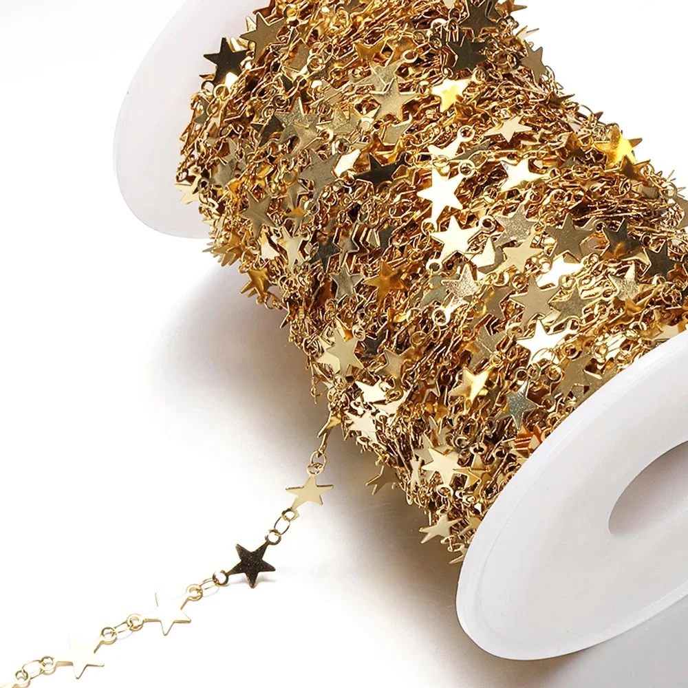 Stainless Steel Body Chain Spool Roll by Meter 18K Gold Plated