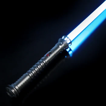 Dueling Light Saber Smooth Swing Force FX Light Sabers, RGB 12 Sound Fonts Metal Hilt Light Saber Sword for Adults Teens