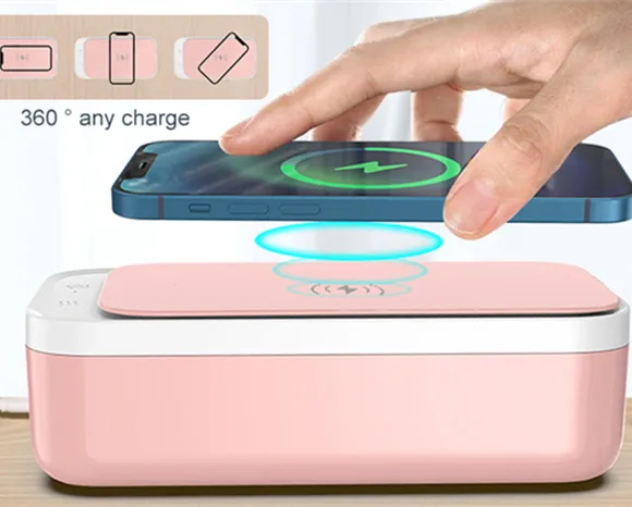 
 Заказное портативное UV-C стерилизатор Мини проектор для домашнего стоматологическую чистку ювелирных изделий очки Ультразвуковой очиститель с функцией беспроводной зарядки  