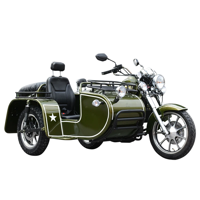 Tricycle Sidecar Bicycle Sidecar Cargo Three Wheeled Motorcycles 300cc Gasoline Motor Motorcycle Trike with Dsic Brake