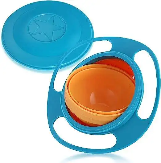 Hot Sell Solid Magic Gyro Bowl 360 Degree Rotating Balance Flying Saucer Bowl For Baby