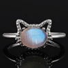 Anello in moonstone grigio