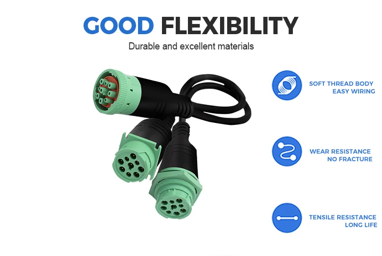 product professional y separator cable truck diagnostic cable pa 66 j1939 connector y cable-5