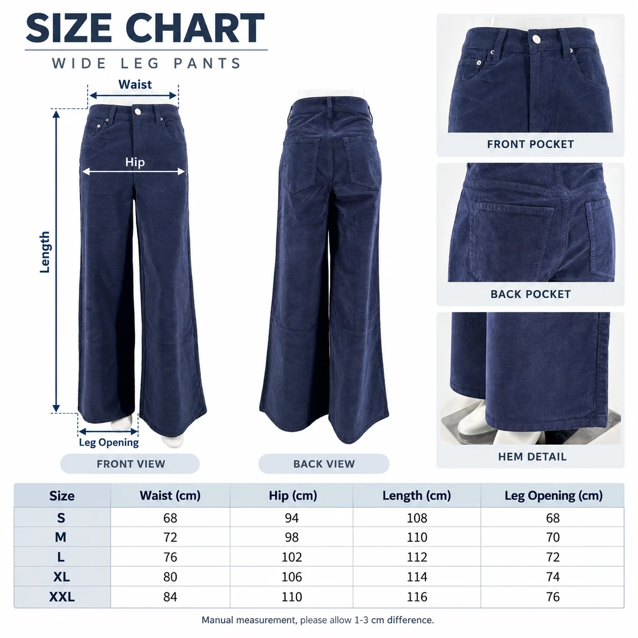 Size measurements