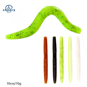 Cheery Worm Bait for Freshwater Bass Fishing Senko Soft Lure Drop Shot Rig Carolina Rig Jig Head Silicone for River Fishing – Soft Lure – view 2