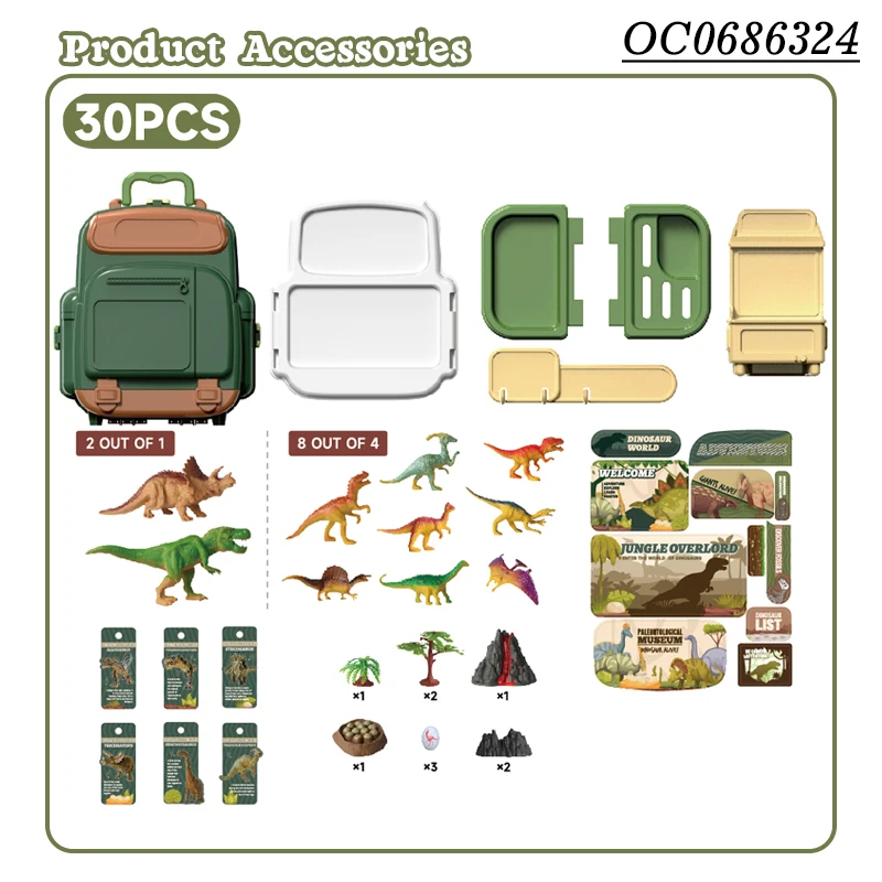 Kids World Custom Pvc Dinosaur Toys Animal Model with Backpack