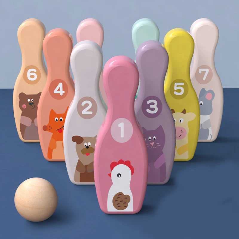 Children Wooden Cartoon Animals Bowling Toy Educational Parent-child  Interaction Funny Bowling Game - Buy Bowling Game,Wooden Bowling  Game,Desktop Bowling Game Product on 