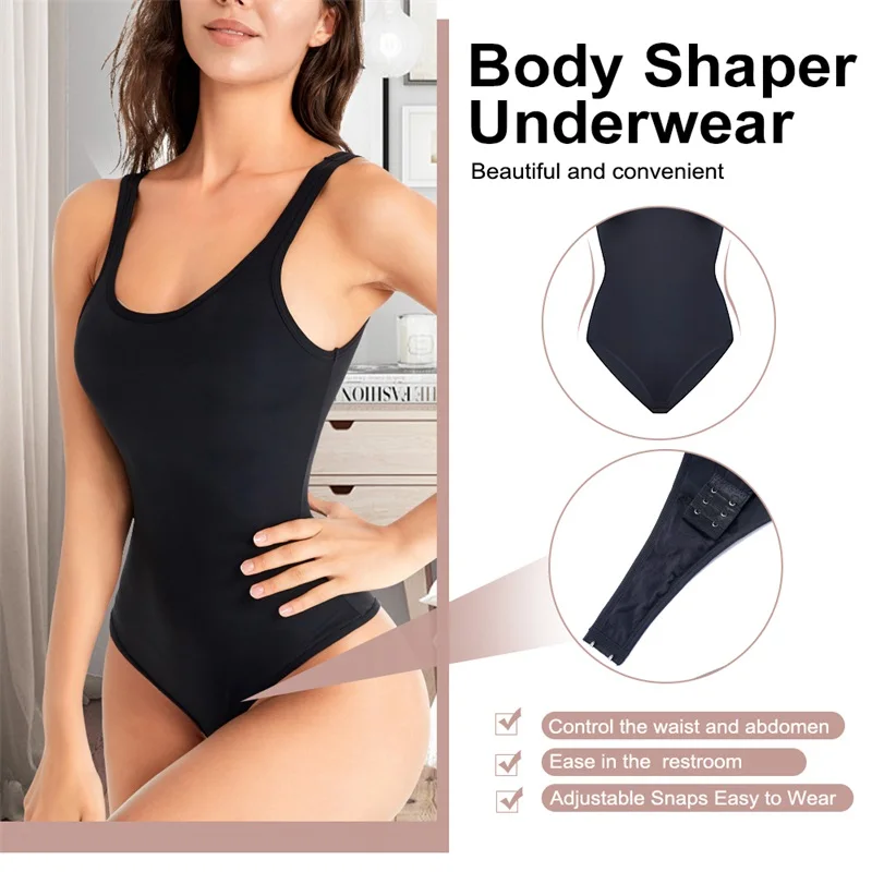 Custom Plus Size Women Full Body Backless Tummy Control Panty Seamless High Waist Trainer Shaper Thong Bodysuit Shapewear