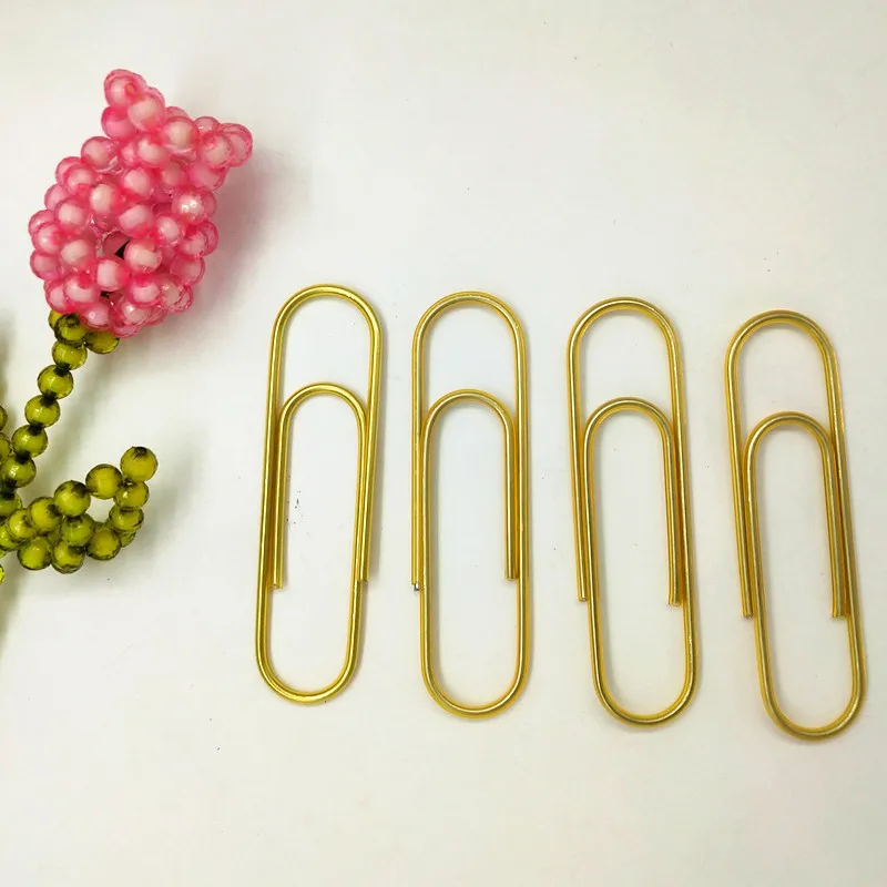 Школьные канцелярские принадлежности аксессуары органайзер 100 мм золотые скрепки офисные Простые