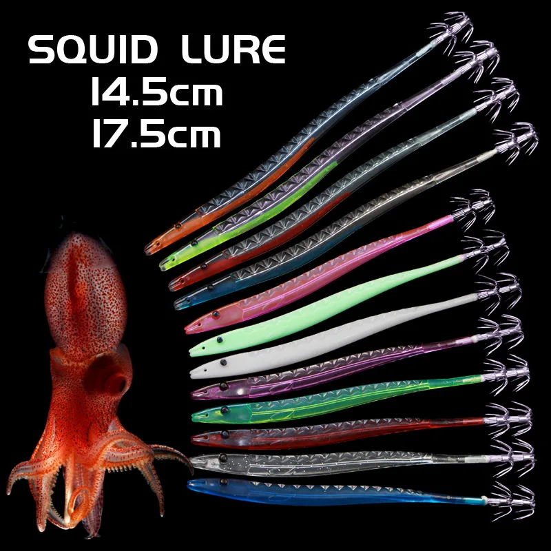 Leurres Calmars LED Lumineux | Turluttes Électroniques | Pêche De Nuit | Simulation Crevette | Couleurs Aléatoires