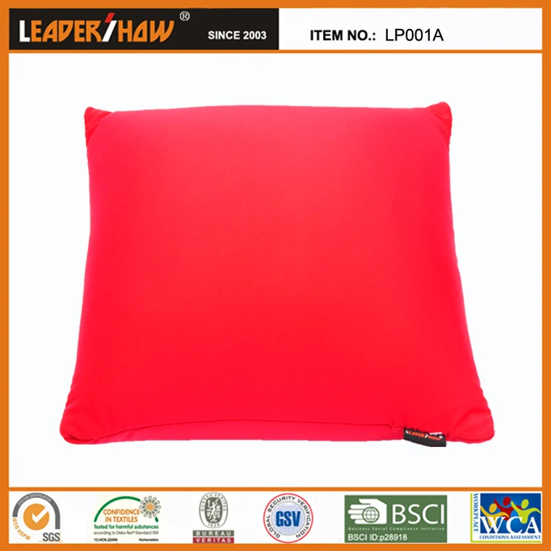 OEM Cheap Fillable  Microbeads Custom Solid Color Square Shape Throw Pillows