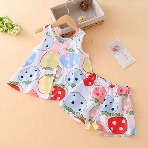 Kids Summer Casual Clothing Set Printed Shirt & Shorts for Little Girls & Boys Home Suit for Toddler Baby Clothes for Kids