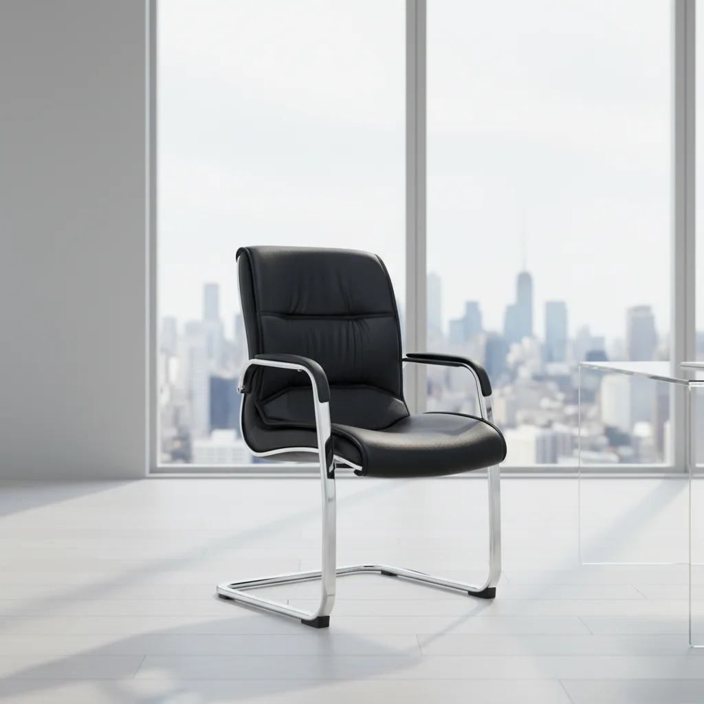 Modern Leather Executive Ergonomic Adjustable Steel Frame Computer Chair 2