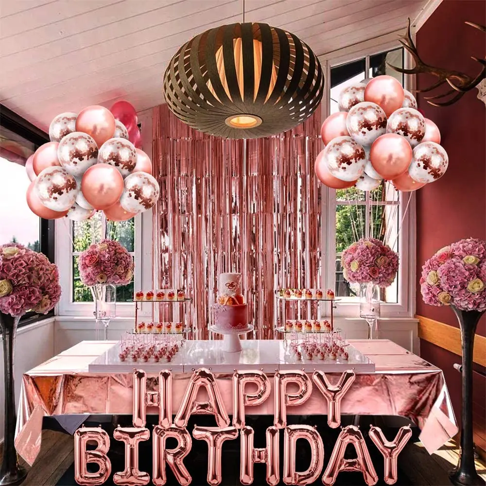 rose gold birthday party theme