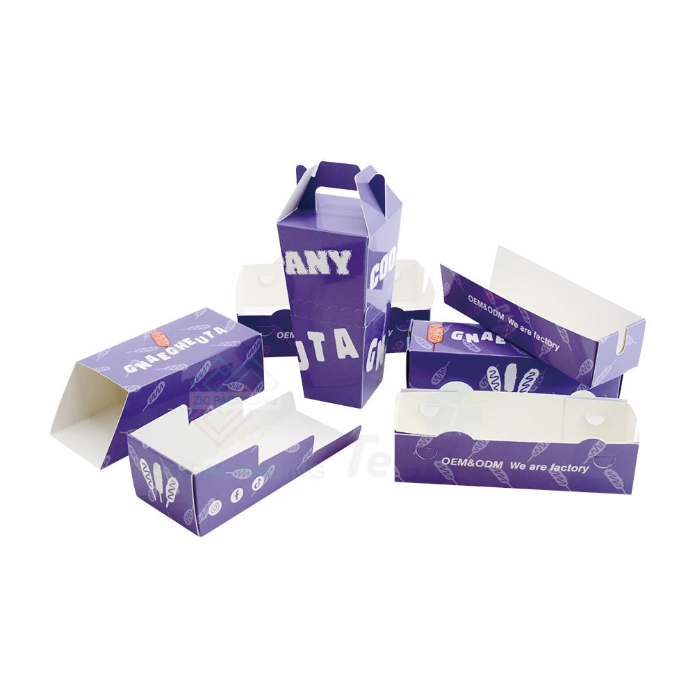 Printed Parchment Paper Custom Logo Popcorn Hot Dog Burger Sheet Waffle Stick Tray Corndog Paper Box