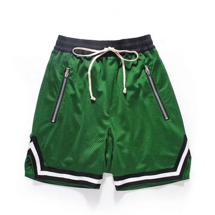 mesh shorts with zipper pockets