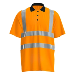 Custom Hot Sale High Visibility Construction Hi Vis Reflective Polo Shirt Safety Polo