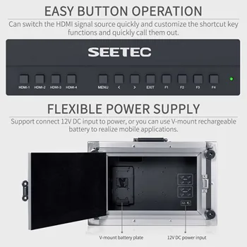 SEETEC ATEM156-CO 15.6" Multiview Director Monitor for Broadcast Studio - OEM Custom Logo LUT Support Fast Shipping detail image