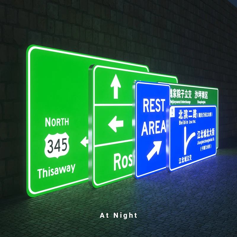 Lightemitting Road Traffic Signs Reflective Sheeting For Traffic Signs