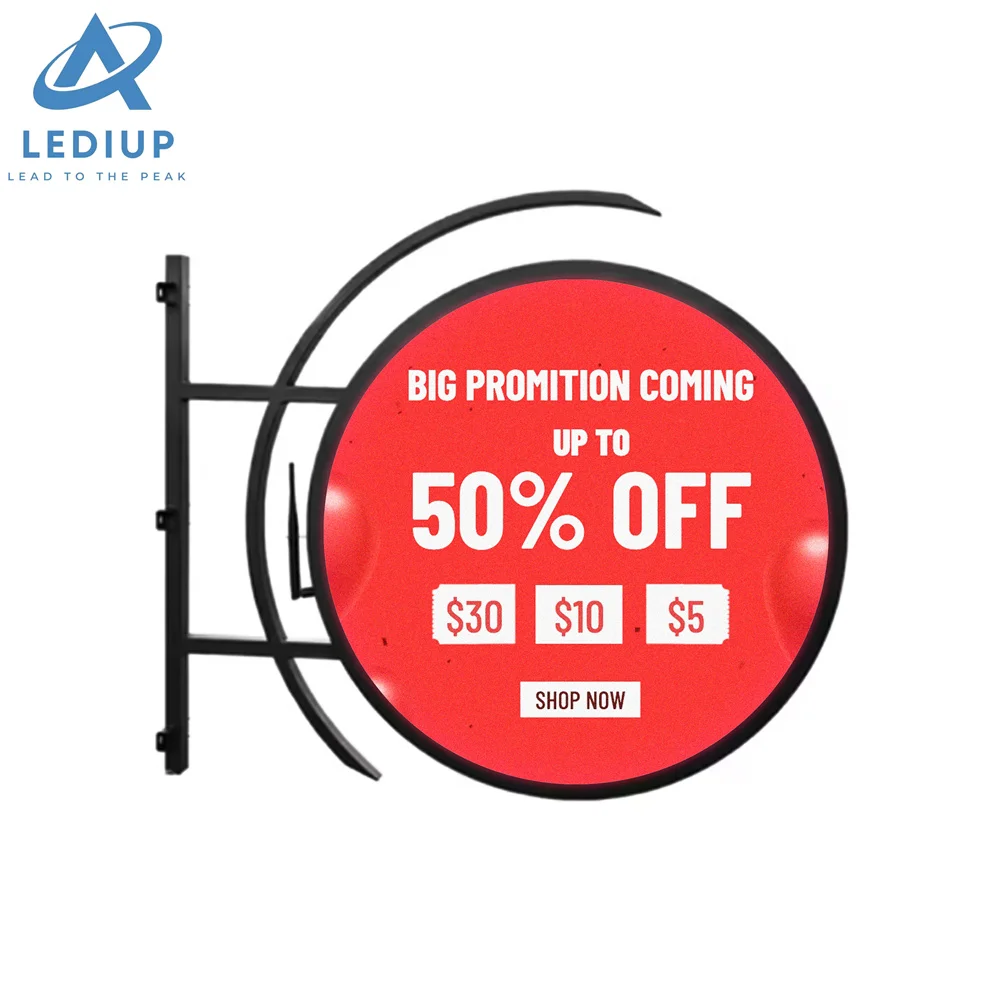 LEDIUP двухсторонний светодиодный дисплей с логотипом круглый экран управления мобильным телефоном СВЕТОДИОДНЫЙ