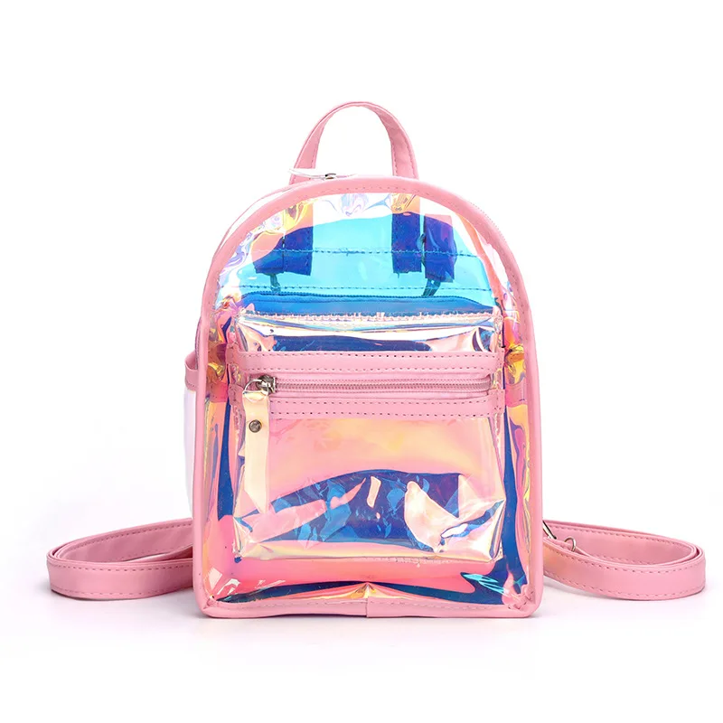 Clear holographic mini backpack online