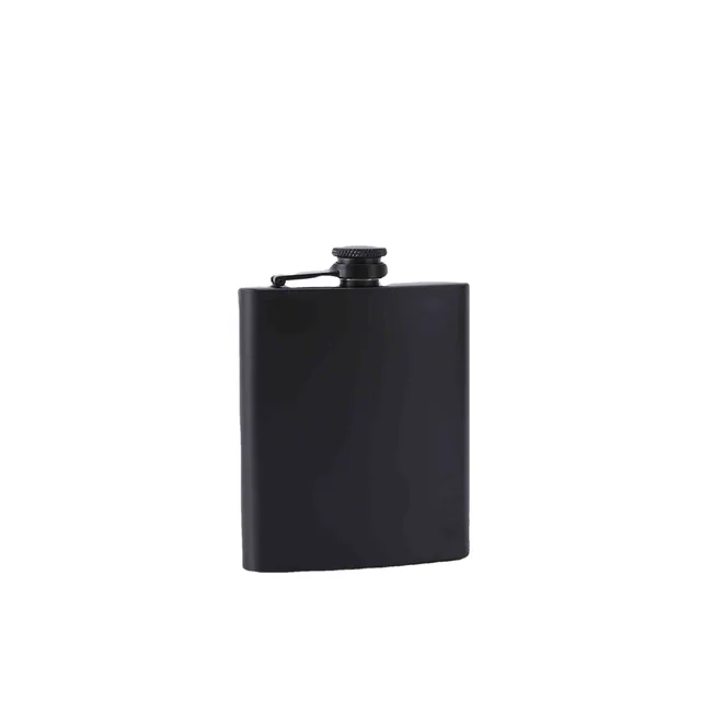 Men & Women Matte Black 8 Oz Stainless Steel Leakproof Thin Flasks Hip Flasks With Customized  for Liquor