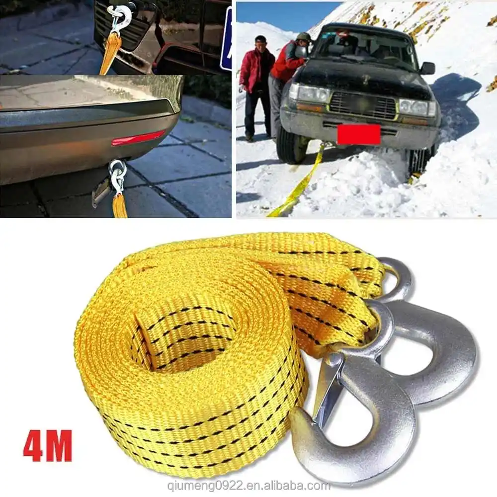 7000kg 4 MTR HEAVY DUTY STEEL TOW CAR ROPE WIRE PULL ROAD RECOVERY CAR VAN 