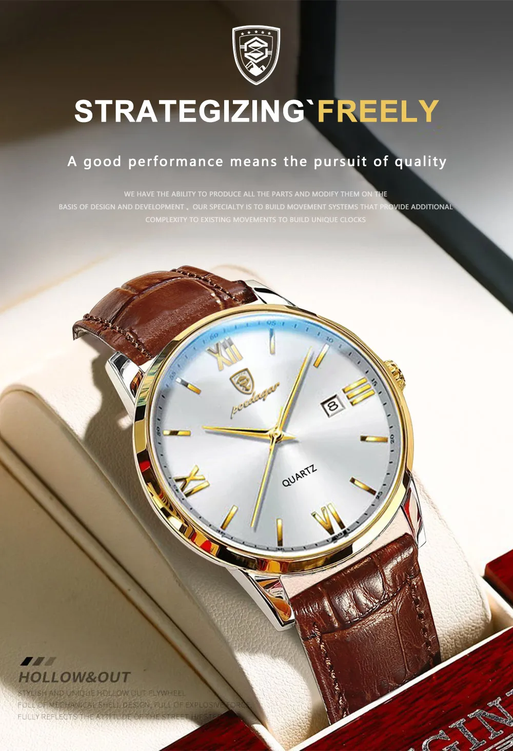 Poedagar 826 Leather Watch | Best Price in Sri Lanka | Anix