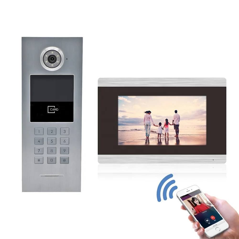 SIP Digital Outdoor Video Doorbell System Waterproof Home Intercom Color Camera Color WiFi Video Monitoring Factory Price TCP