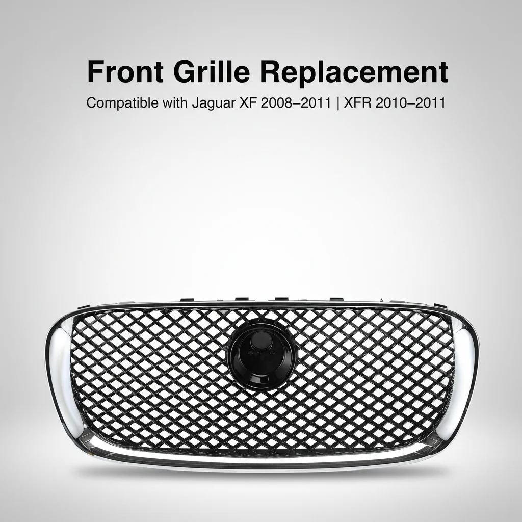 C2Z148921-A Customizable OEM ODM ABS Semi-black Auto Parts Mesh Car Grille for Jaguar XF2008 XF2009-2011 XFR2010-2011