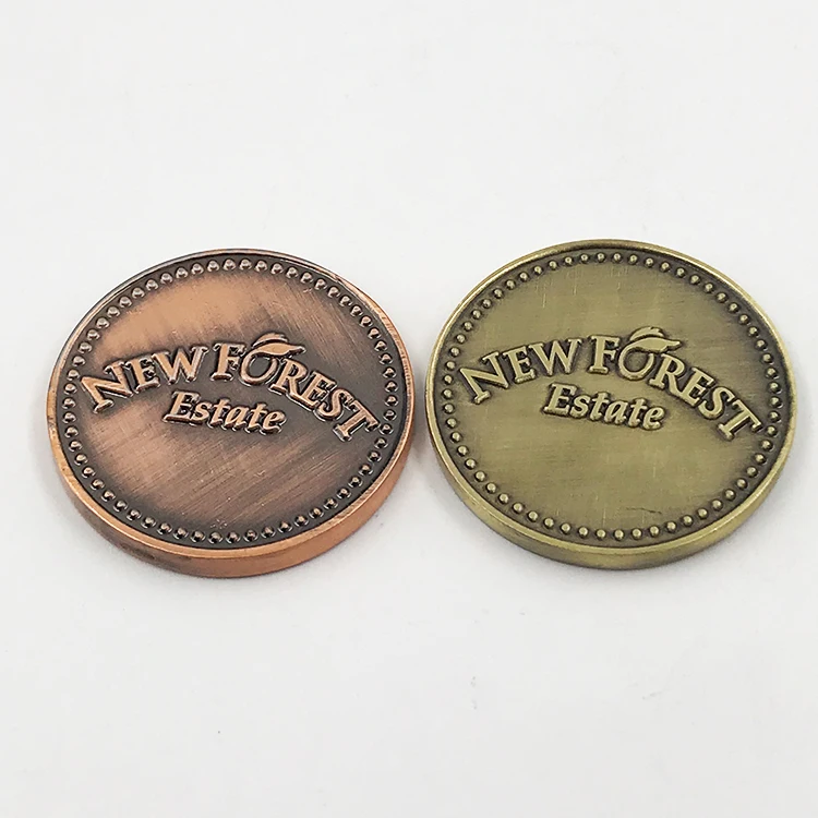 Wholesale Bulk Golf Sport Metal Custom Golf Coin Antique Copper Golf Ball Markers supplier