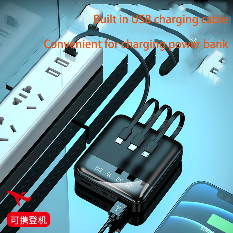10000mAh Mini Power Bank LED Power Display PoverBank Portable External Battery Charger Powerbank for iPhone 13 12 Xiaomi 10