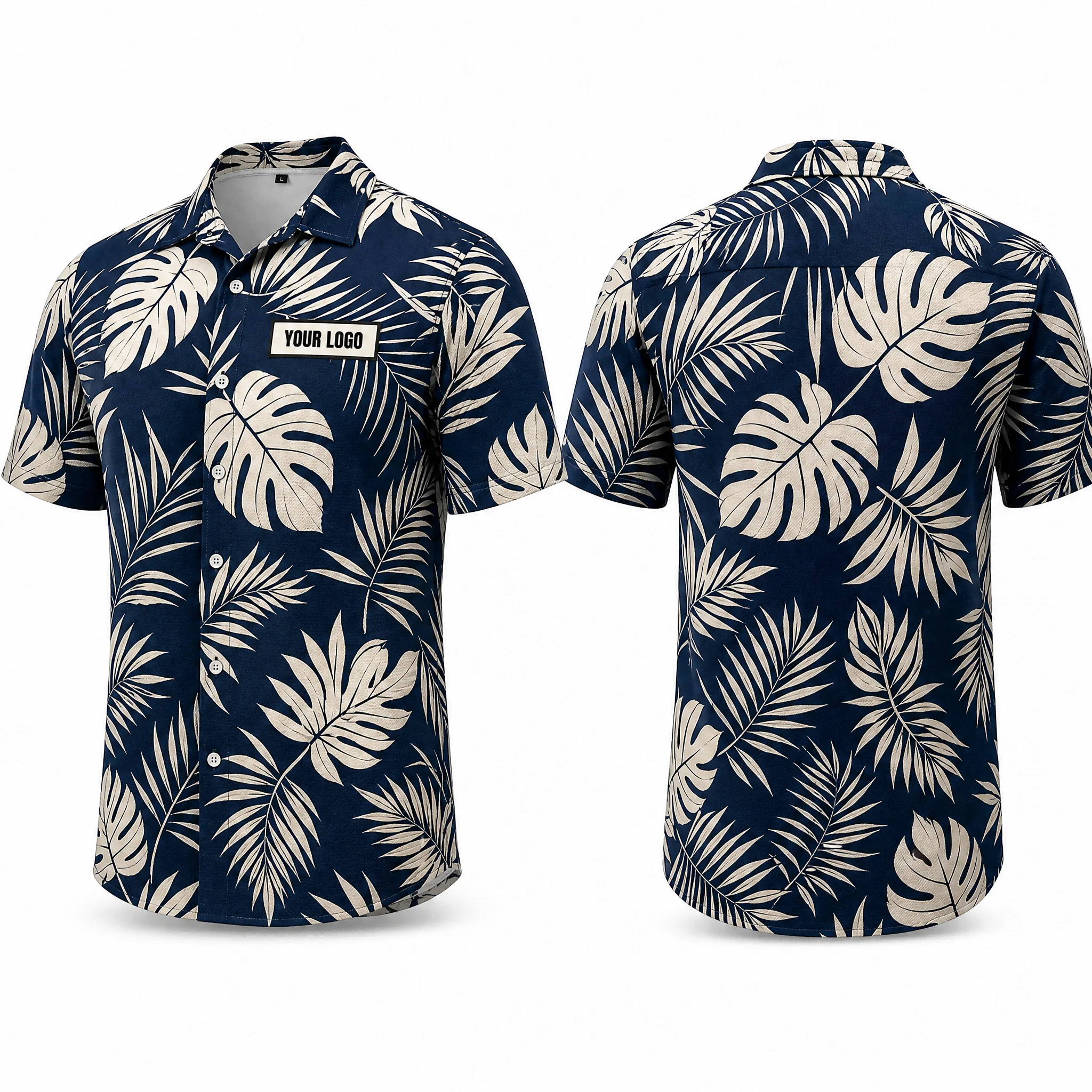 Y27 Wholesale Men's Casual Floral Hawaiian Shirt Anti-Wrinkle Summer Comfortable Plus Size Beach Short Sleeve Breathable Knitted