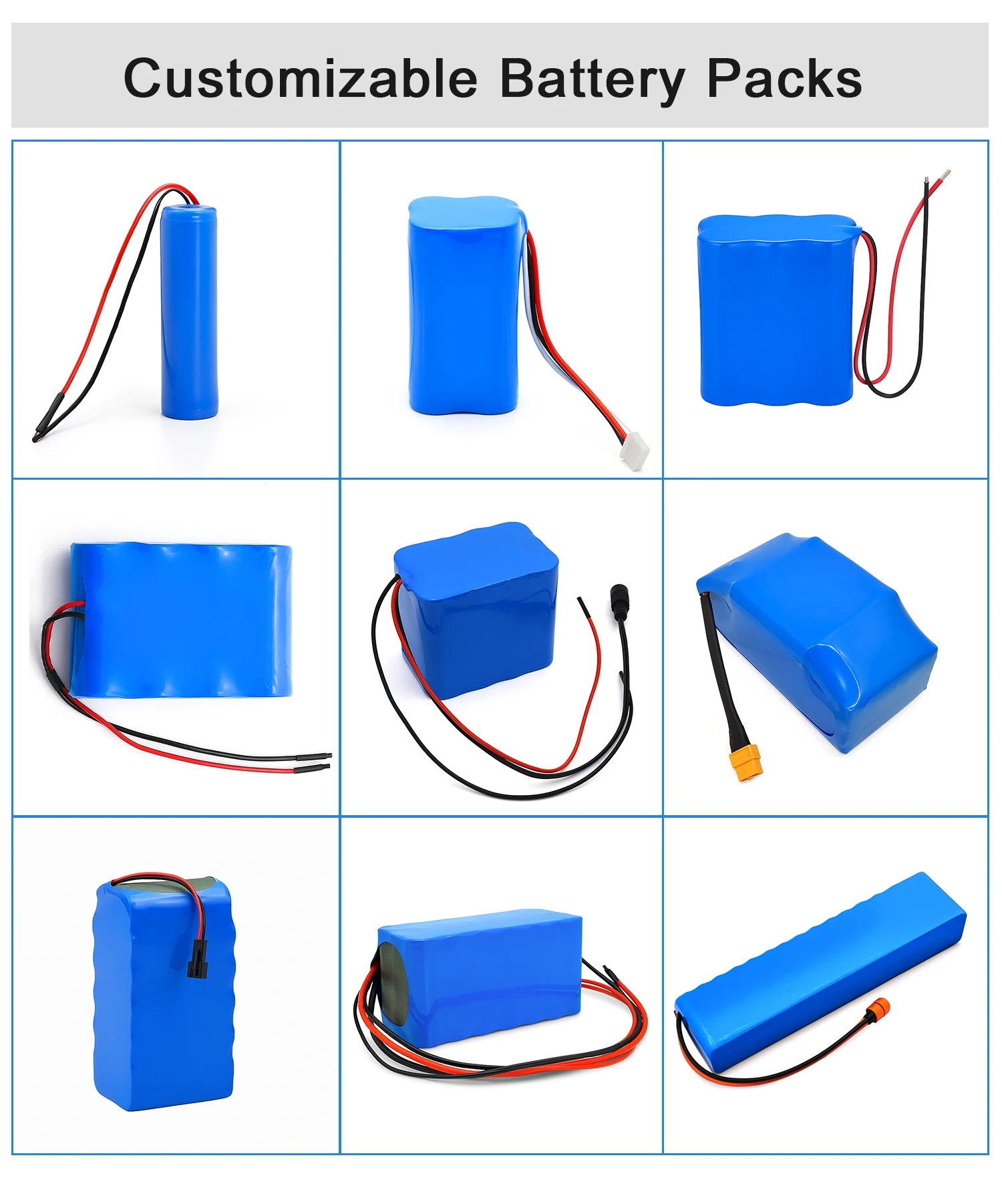 Li-ion Battery Pack 36V 48V 52V 60V 72V Ebike Battery Pack 10Ah 20AH 25AH 28AH 29AH 1000w-3000w E-bike Lithium Battery for EBike