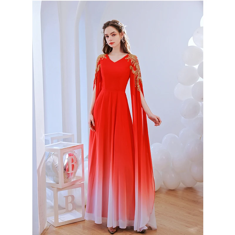 Wine Red Prom Long Sleeve Evening Dress Ladies Formal Dresses Evening Dresses for Women Luxurious Wine Red Prom Long Sleeve Evening Dress Ladies Formal Dresses Evening Dresses for Women Luxurious