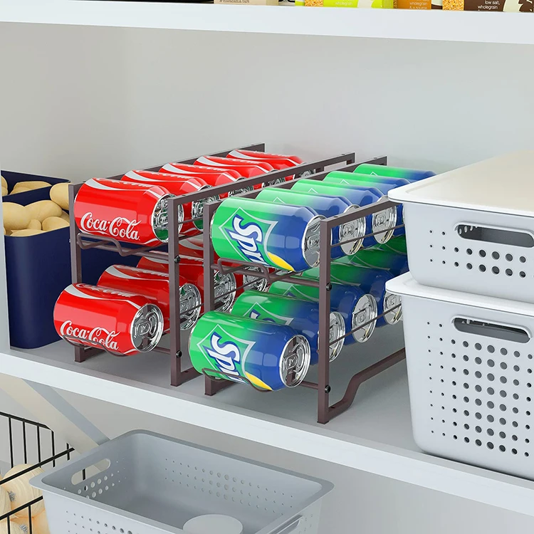 Jh Mech Metal Stackable Can Rack Organizer Soda Can Beverage Dispenser Rack Jh Mech Enterprises Inc 2868