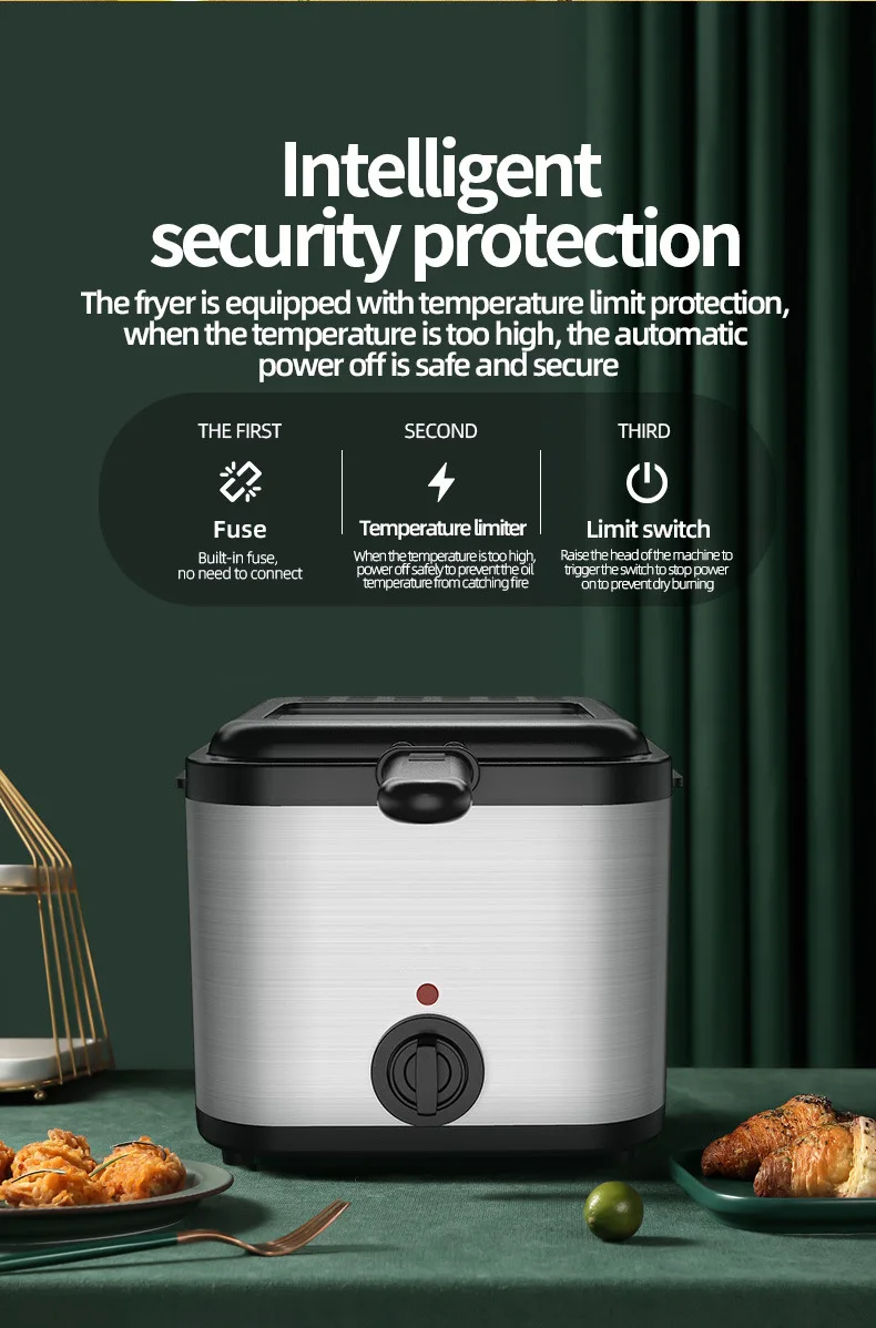 Small Fryer For Home Use / Simple Frying Food Quick And Easy / Electric