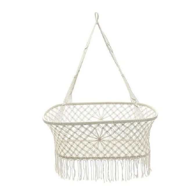 macrame hanging cradle