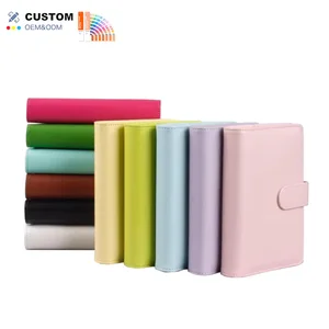 Macarone Colorful Account Book Loose Leaf Binder Hand Ledger Notebook With Storage Bag