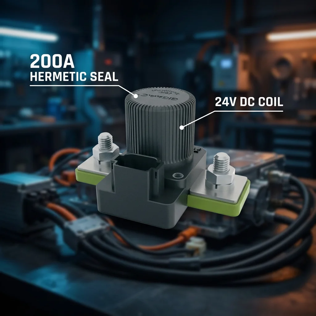 MX52CD สำหรับเซนโซร์ต้า-จิกาแวก คอนแทคเตอร์แบบปิดสนิทระดับพรีเมียม 200A 24V ขดลวดกระแสตรง (DC) พร้อมขั้วเสริมสำหรับการใช้งานในอุตสาหกรรมและยานยนต์ไฟฟ้า (EV) สำหรับขายส่ง